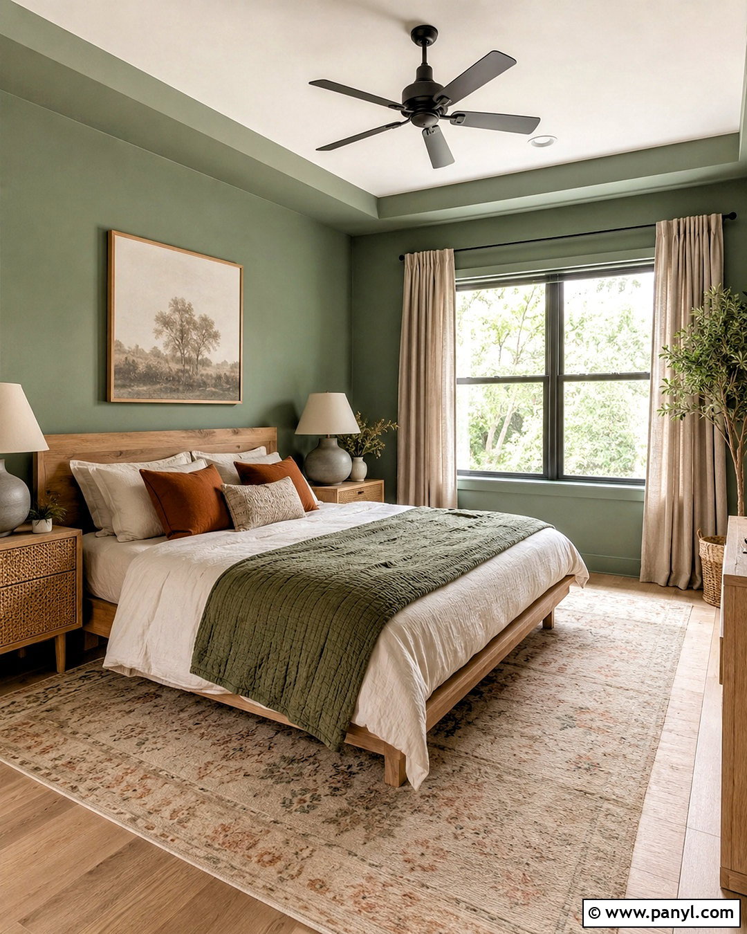 Warm Eucalyptus Bedroom Paint Color - 20 paint color trends