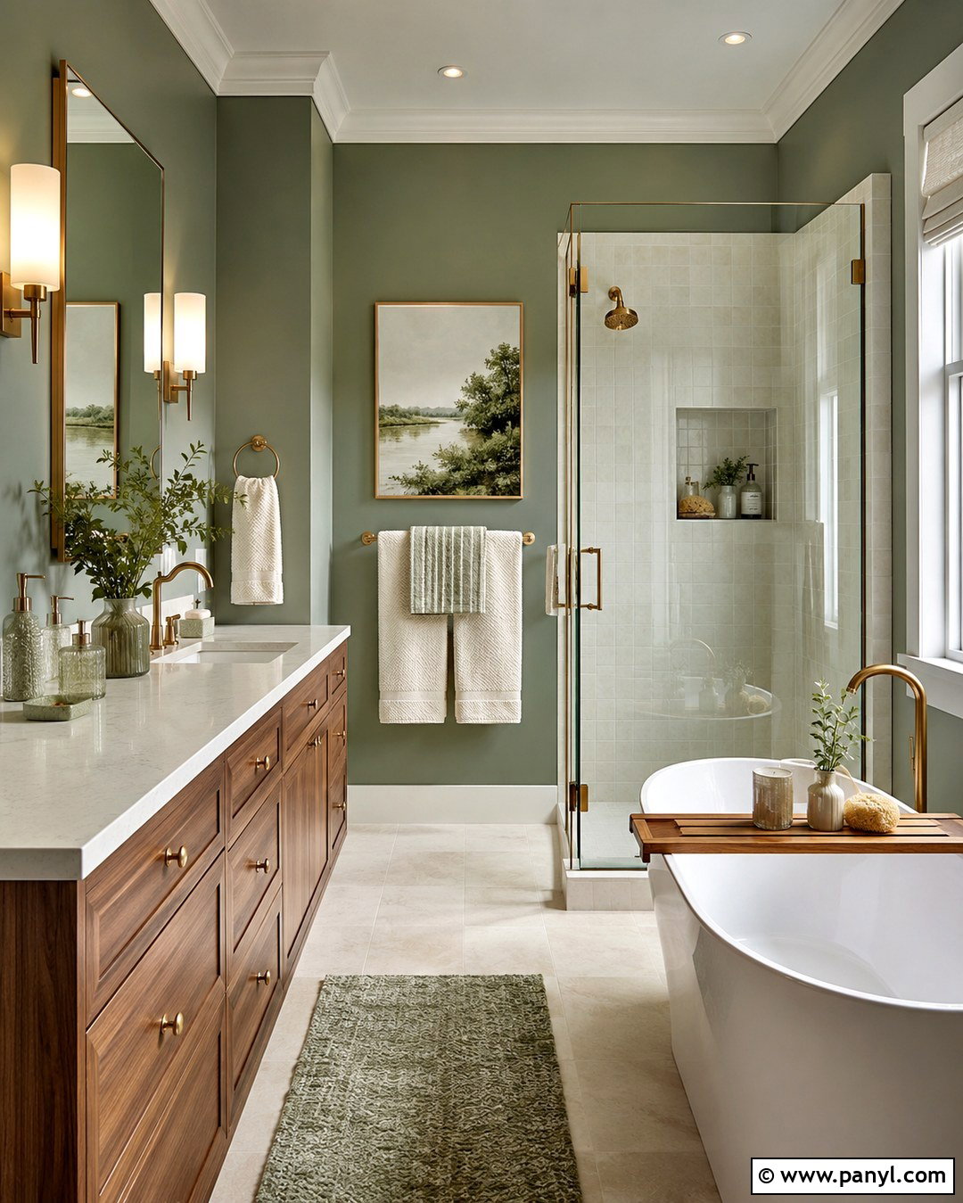 Warm Eucalyptus Green Bathroom Walls - 20 Best Green For Bathroom Walls