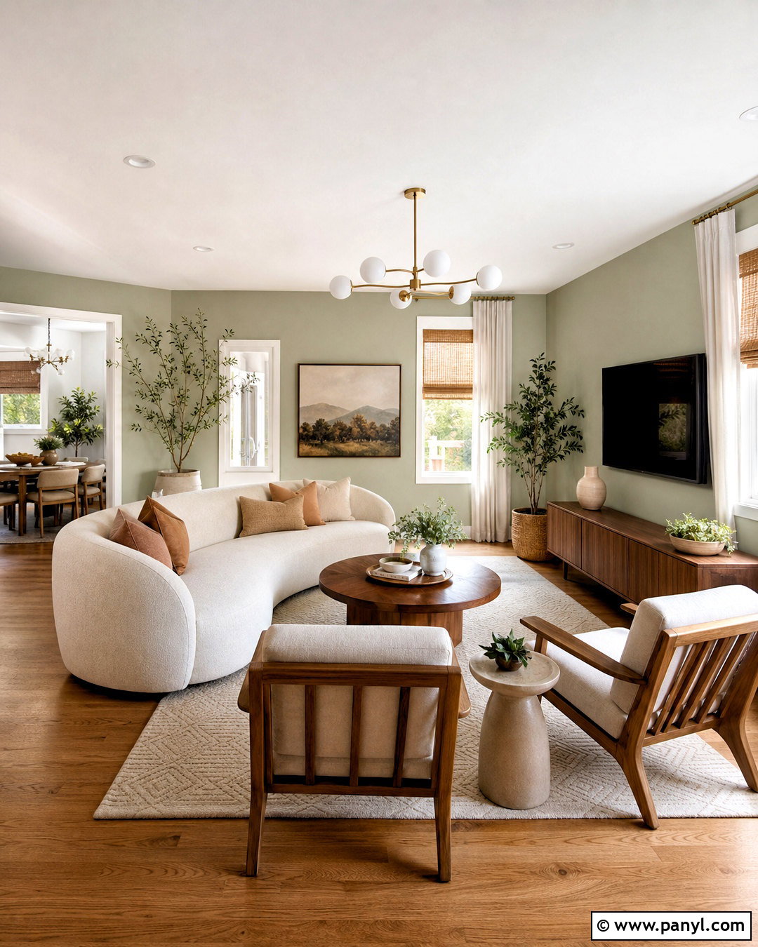 Warm Eucalyptus Living Room Walls - 20 living room walls paint colors