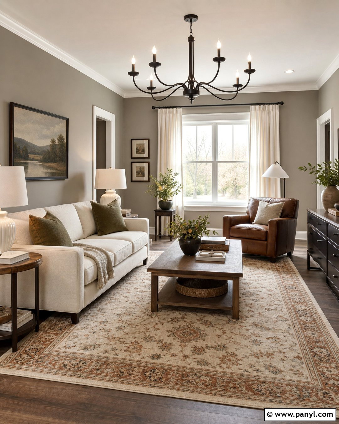 Warm Gray Living Room - 25 Wall Paint Gray Ideas