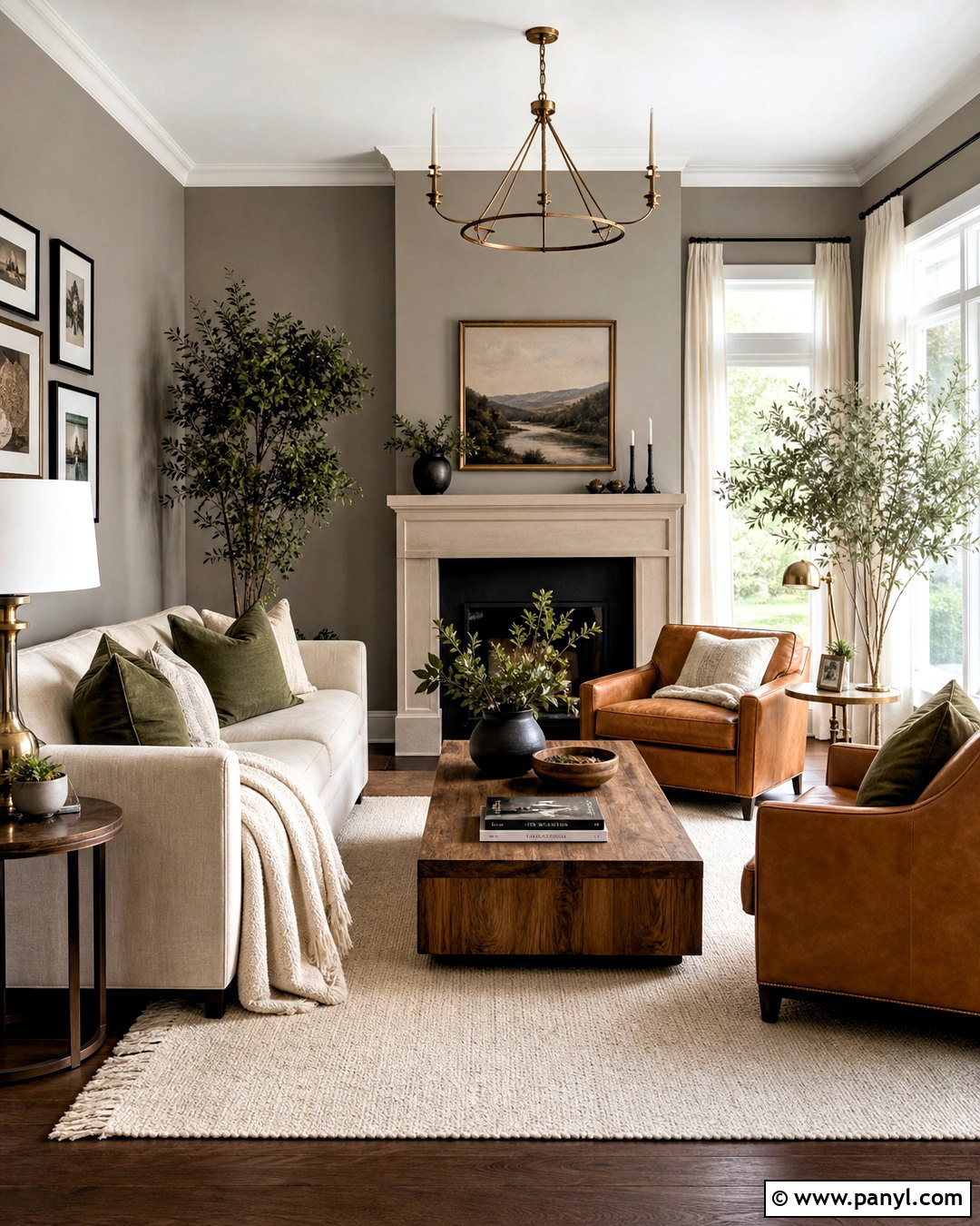 Warm Gray Living Room - 20 gray interior design ideas