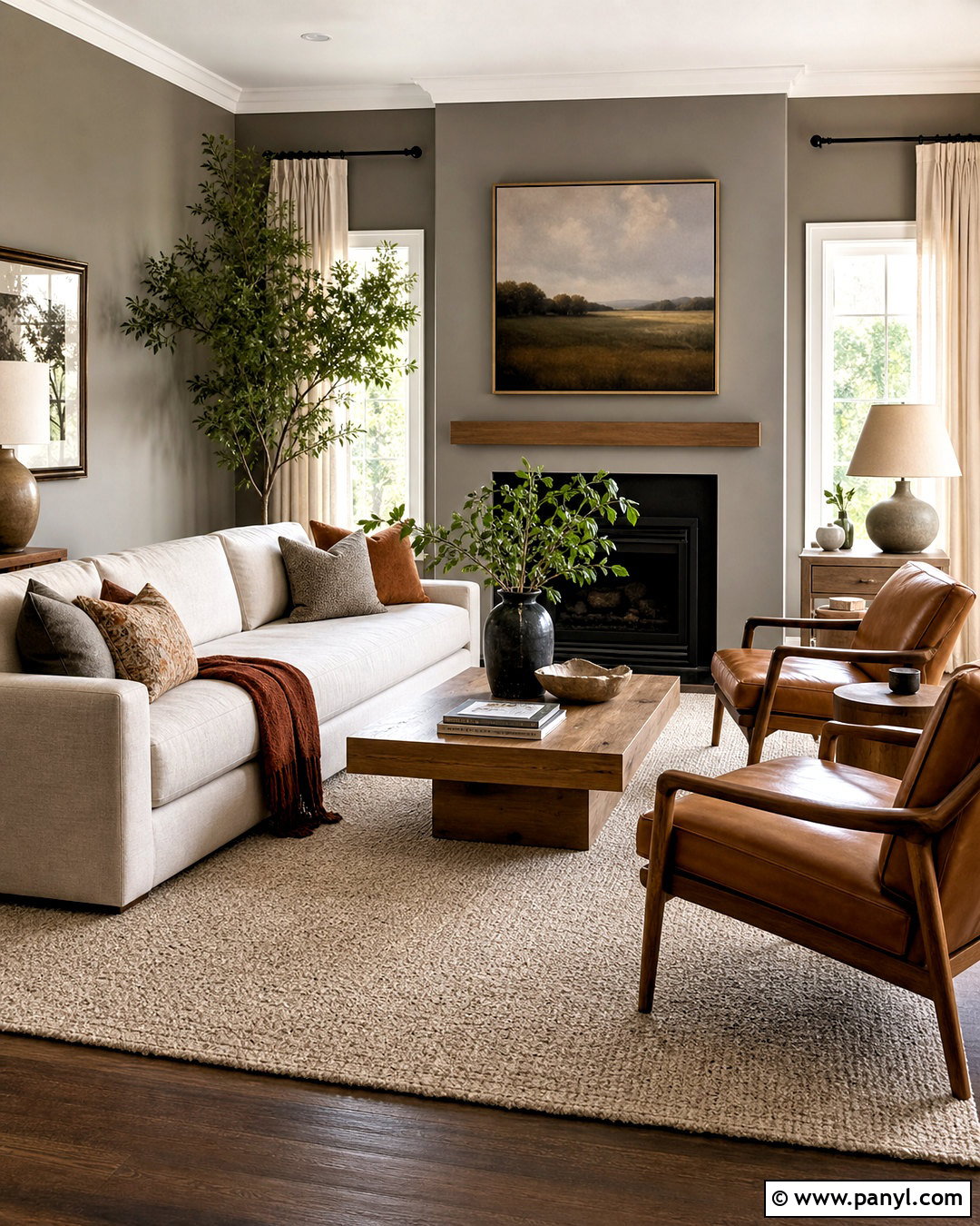 Warm Gray Living Room - 20 gray room decor ideas