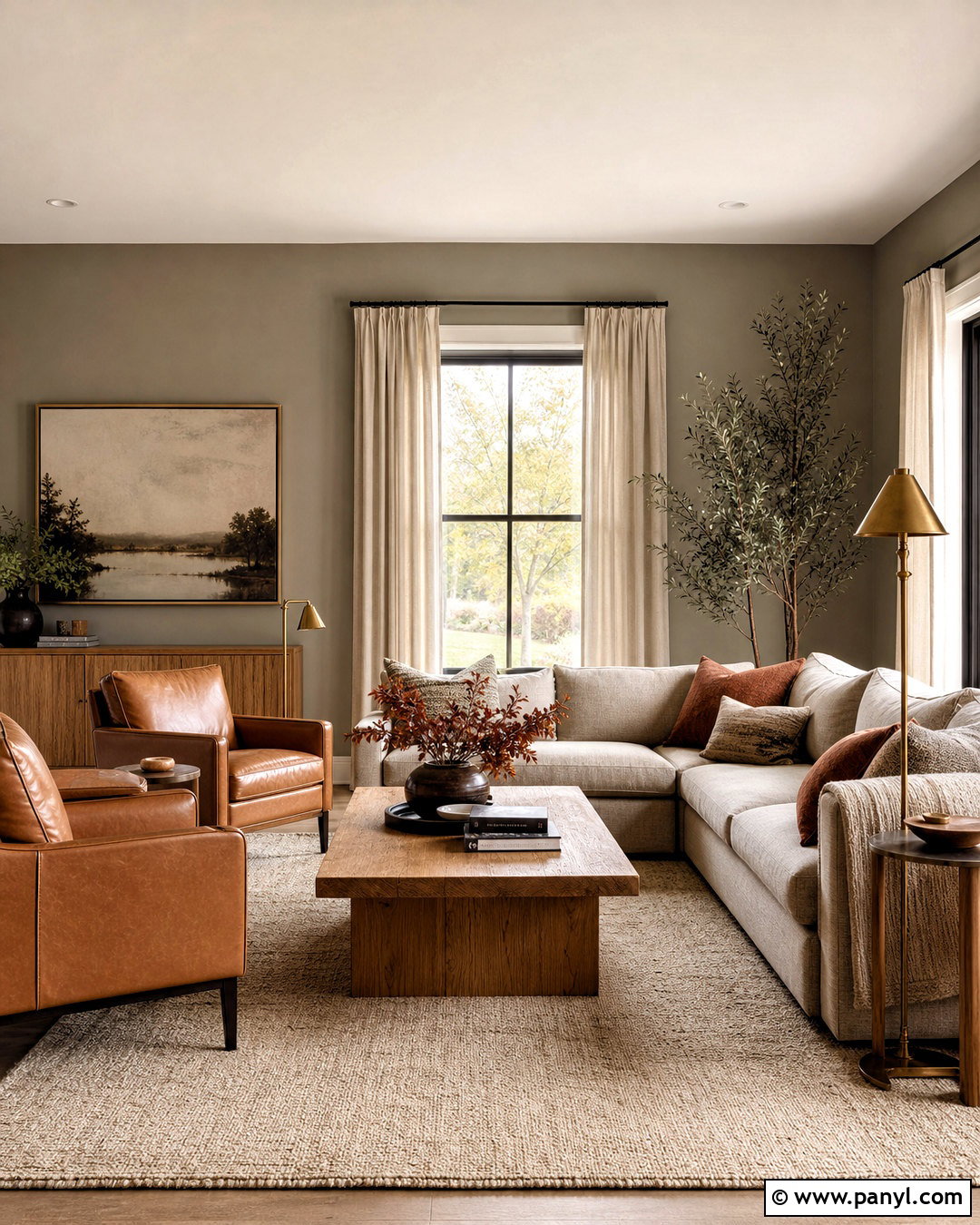 Warm Gray Living Room - 20 gray room ideas