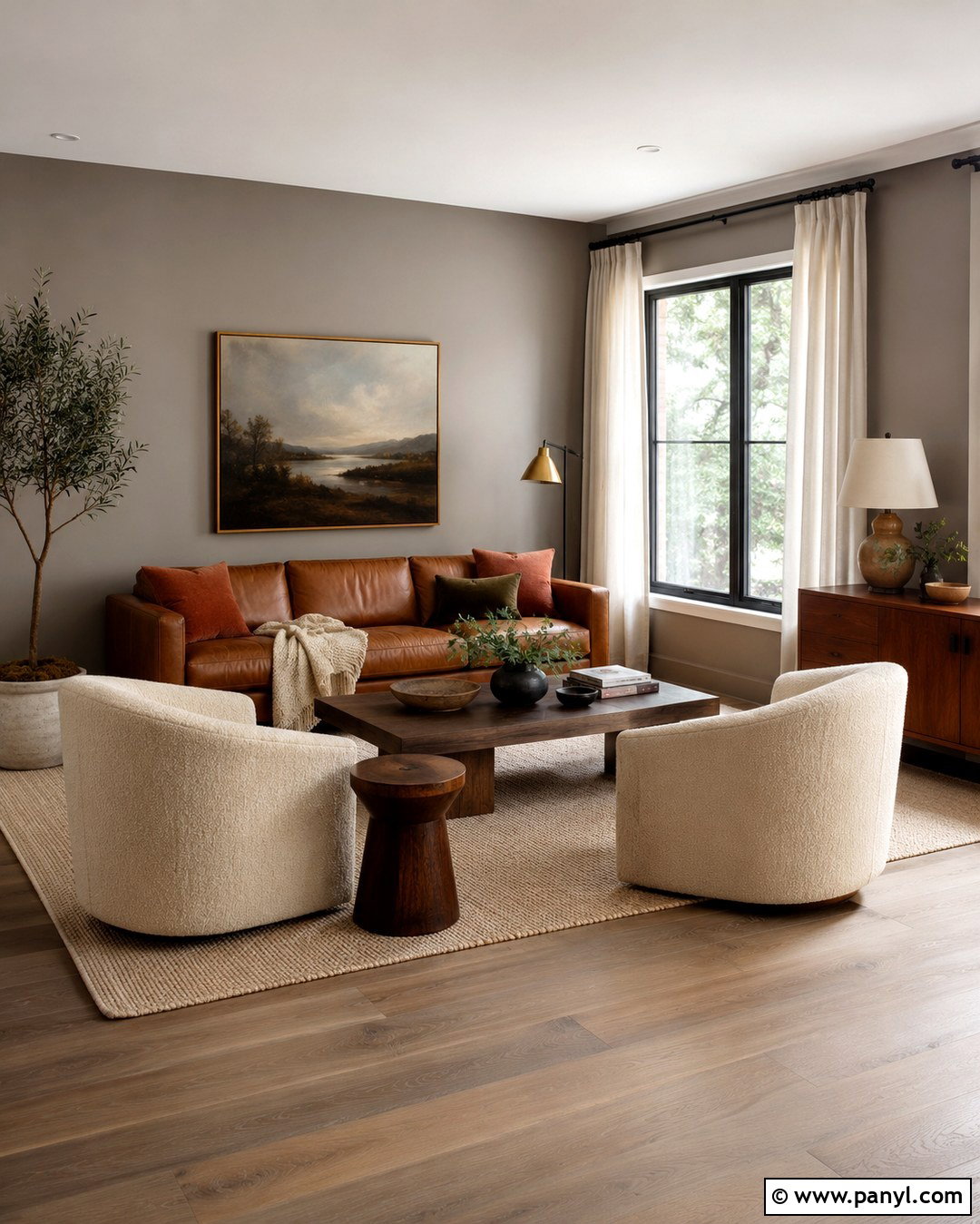 Warm Gray Living Room - 20 Gray Walls Gray Floors