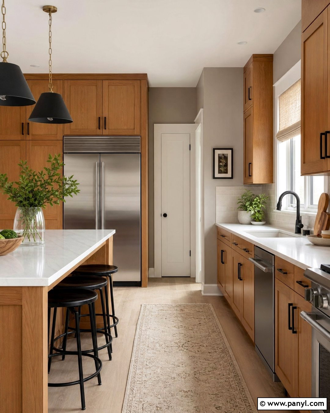 Warm Gray Walls With Honey Oak Cabinets - 35 honey oak kitchen cabinets wall color ideas