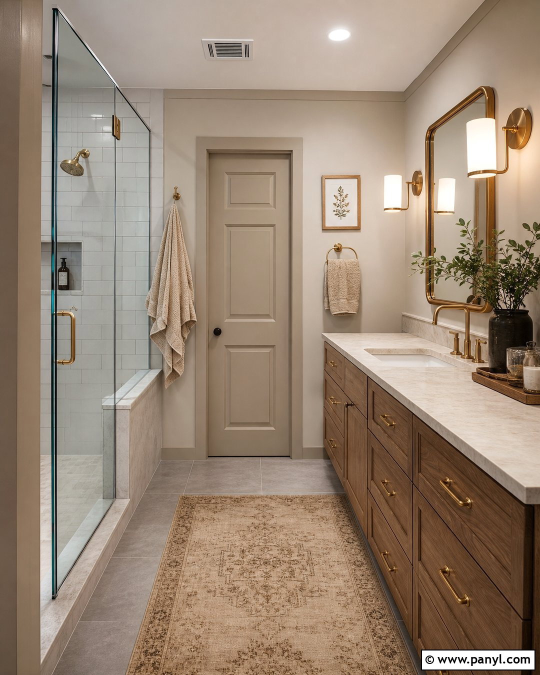 Warm Greige Bathroom Walls - 20 Gray Bathroom Wall Color Ideas