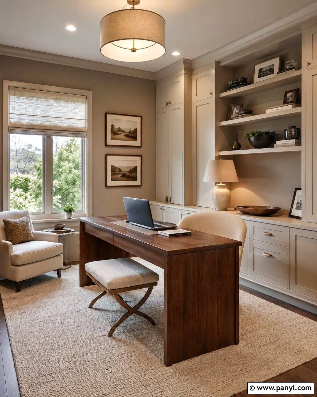 Warm Greige Computer Room - 20 Computer Room Wall Color Ideas