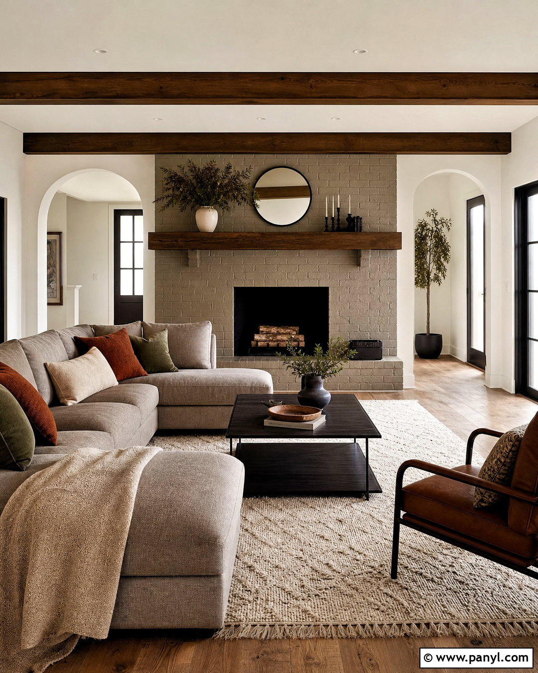 Warm Greige Fireplace - 20 fireplace painting ideas