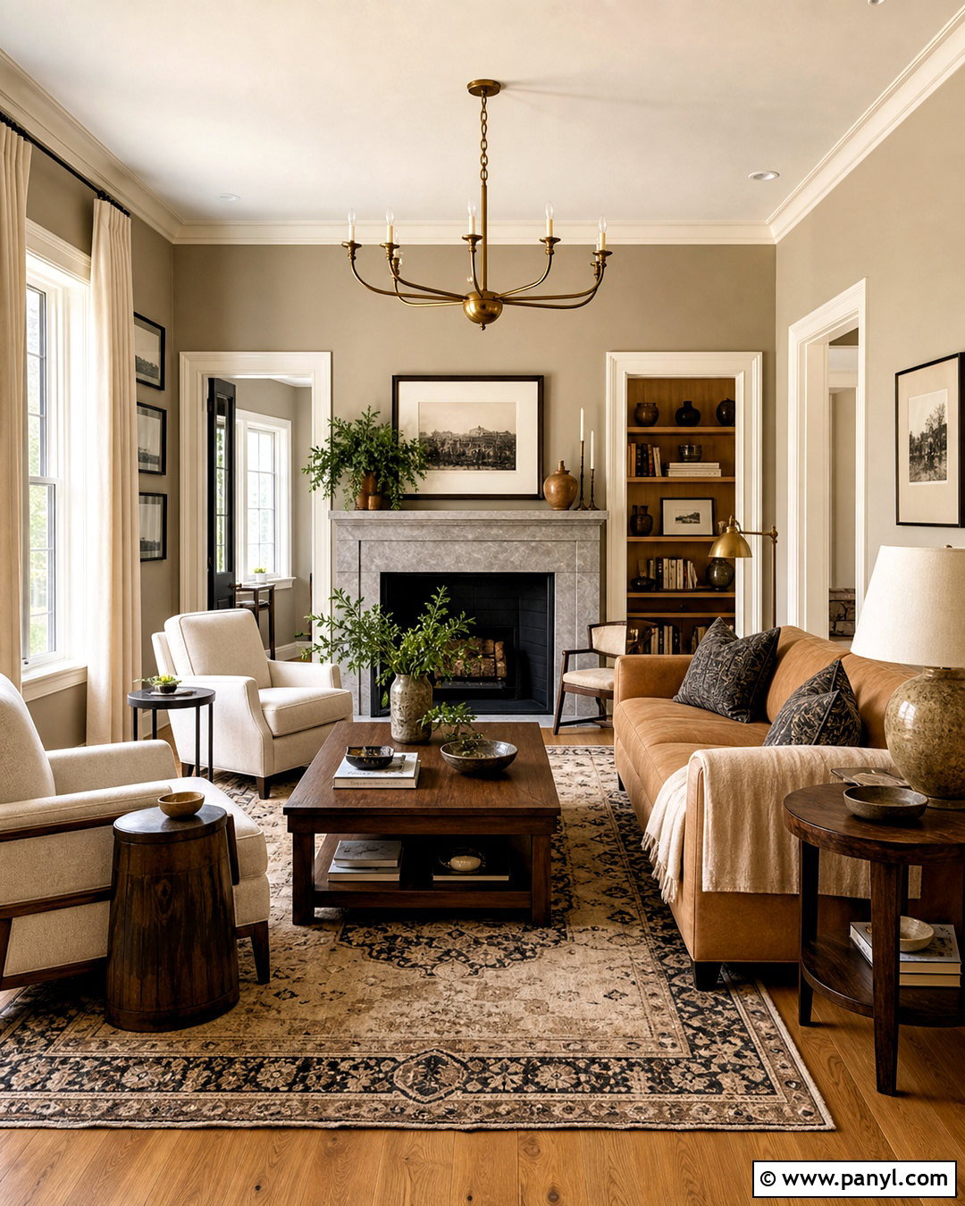 Warm Greige Living Room - 20 neutral living room paint color ideas