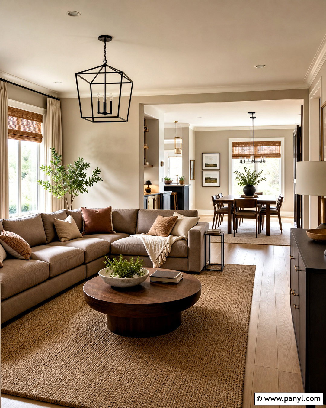 Warm Greige Open-Concept Paint - 20 warm paint colors for home ideas