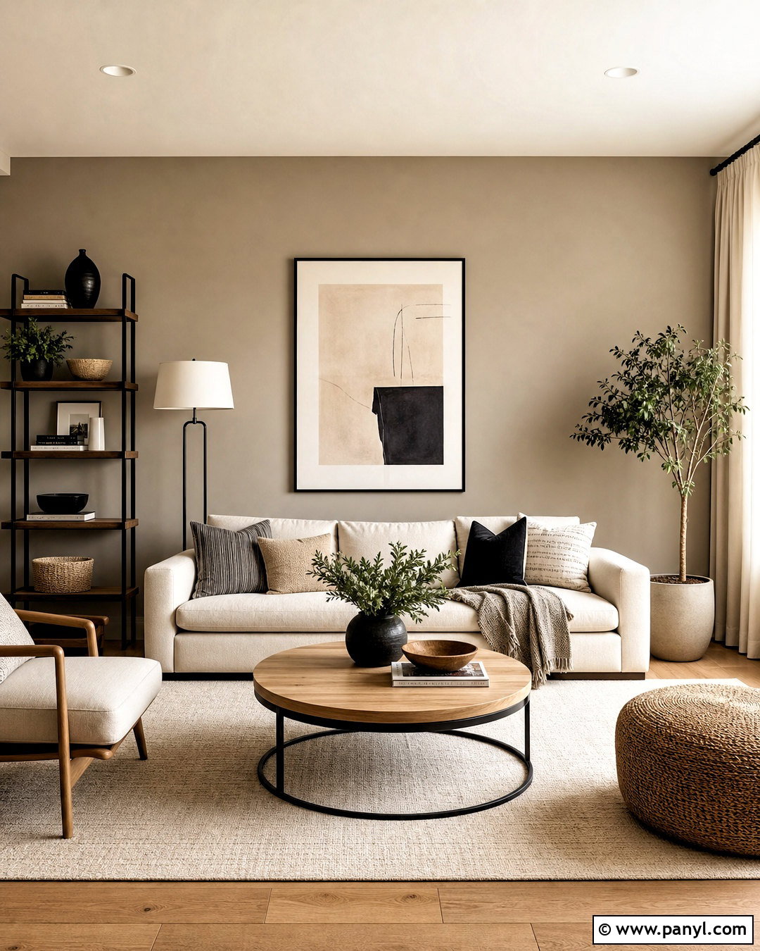Warm Greige Paint Accent Wall - 20 minimalist accent wall ideas