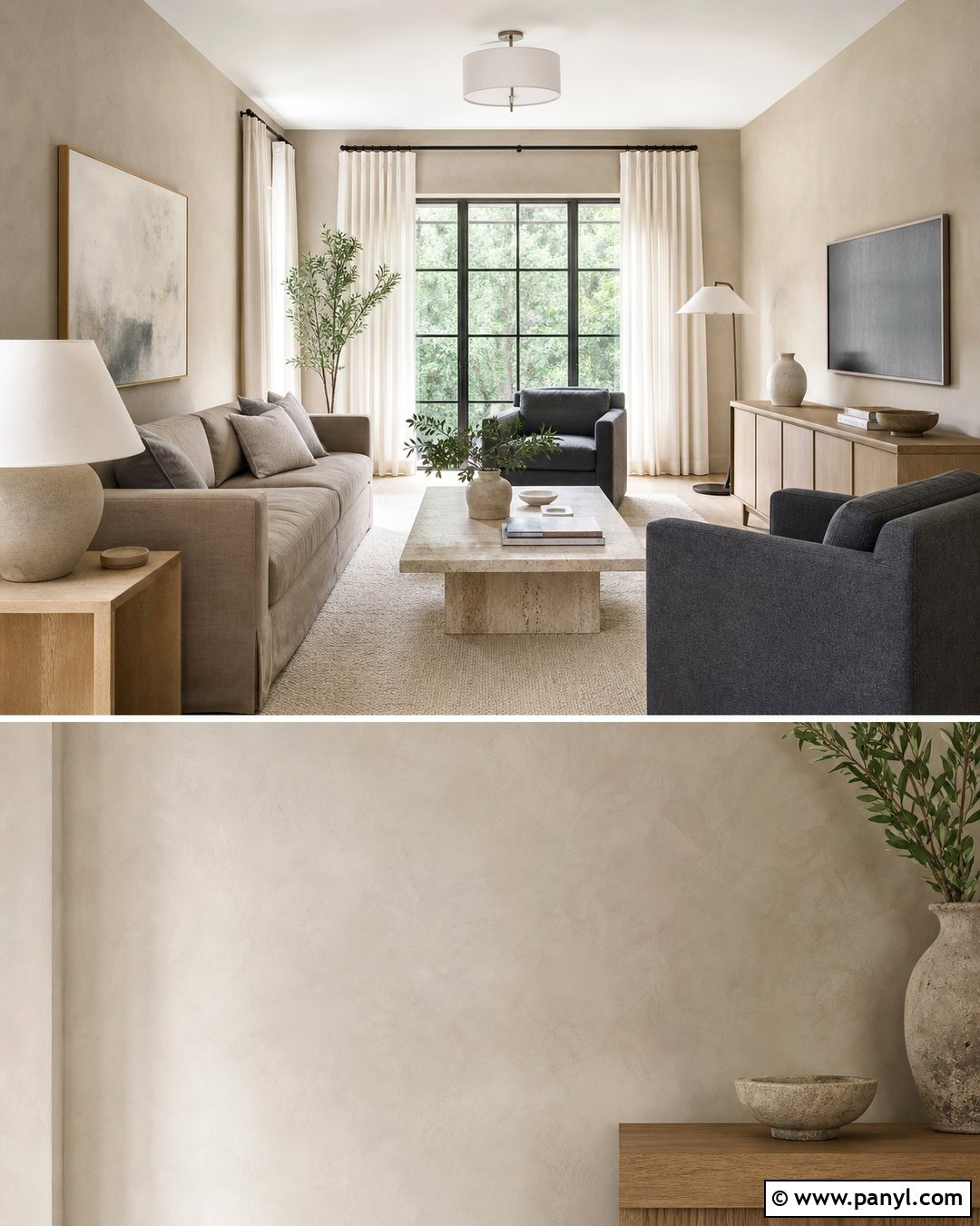 Warm Greige Plaster Wall - 20 Plaster Wall Color Ideas