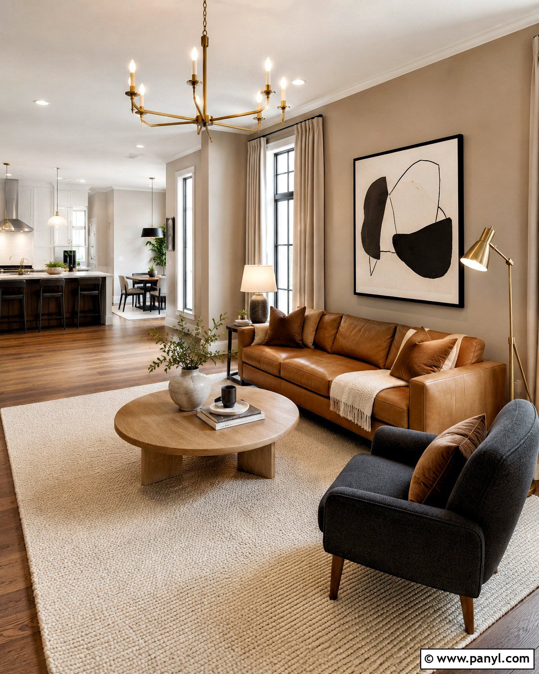 Warm Greige Walls With Brown Sofa - 20 Wall Color For Brown Sofa Ideas