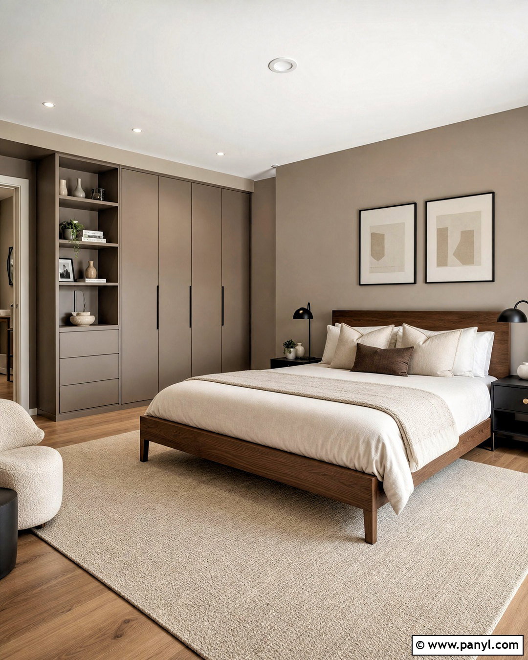 Warm Greige Wardrobe - 20 wardrobe colour ideas bedrooms