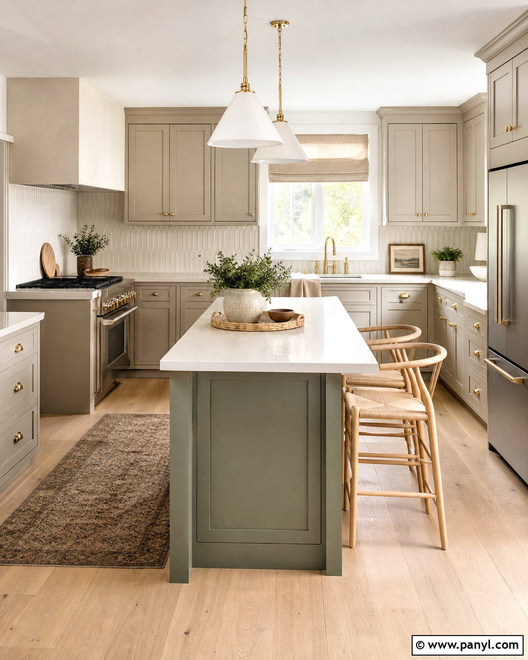 Warm Grey And Sage Green Kitchen - 20 warm grey kitchen ideas