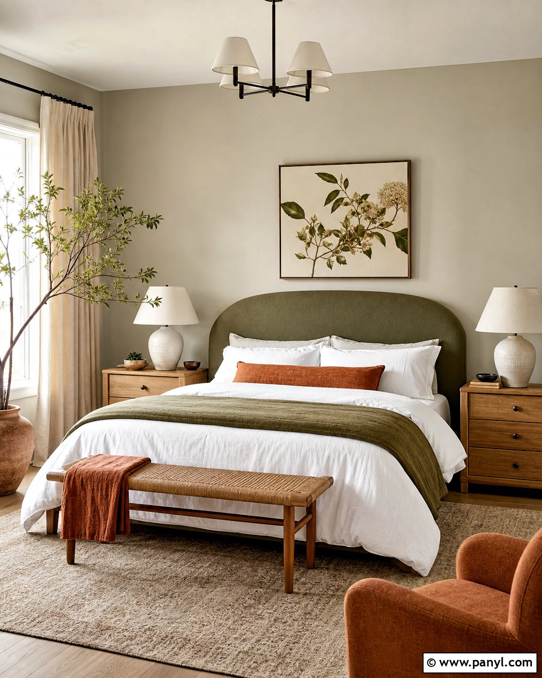 Warm Grey Bedroom With Sage Green - 20 warm grey walls