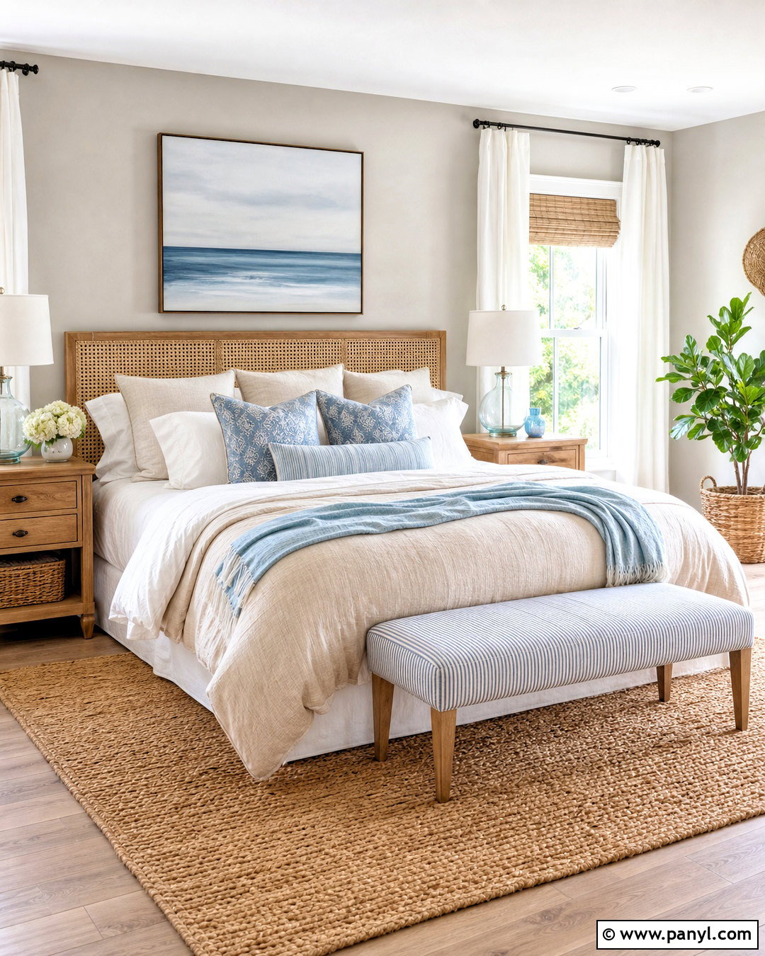 Warm Grey Coastal Bedroom - 20 warm grey walls