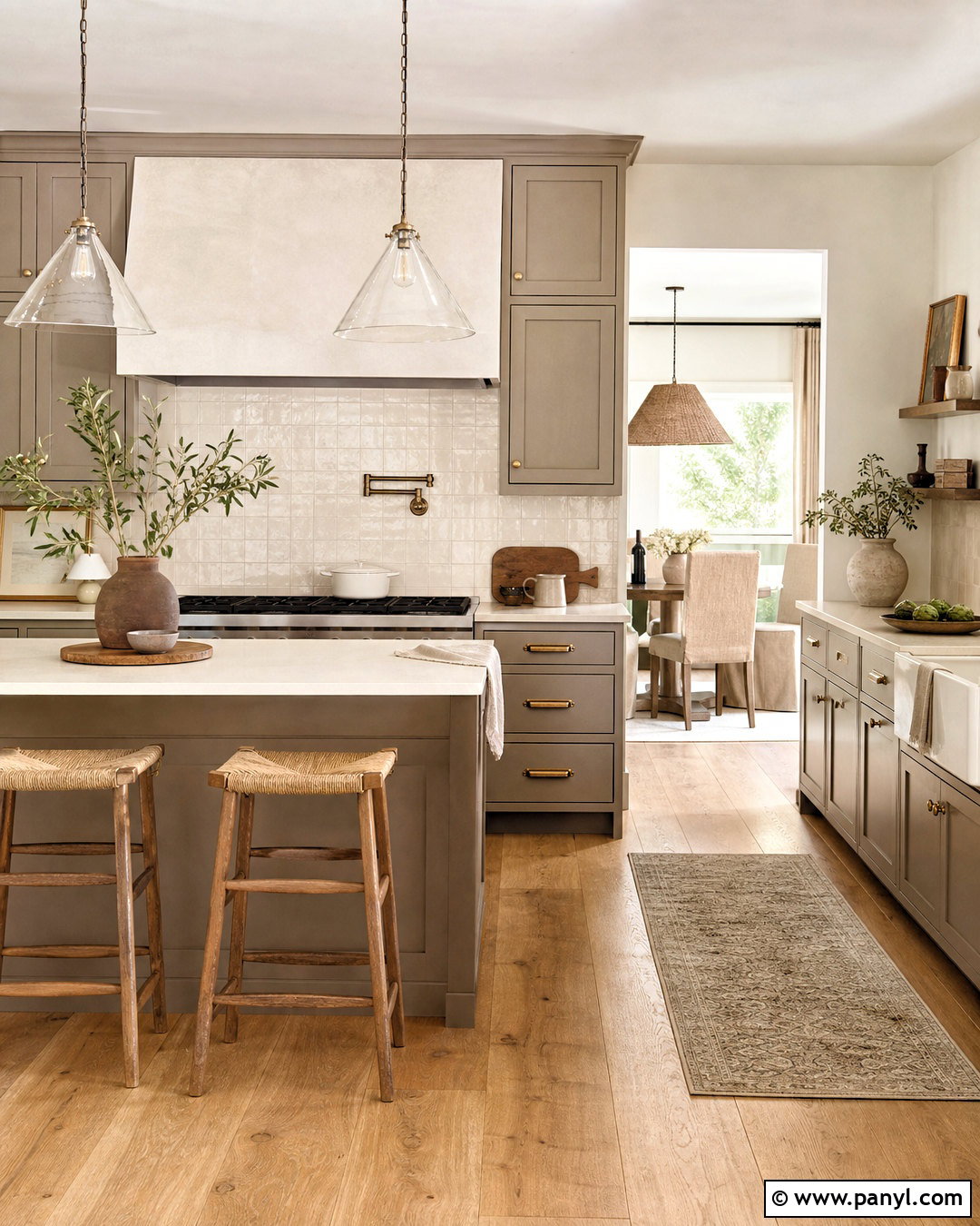 Warm Grey Kitchen With Zellige Tile - 20 warm grey kitchen ideas