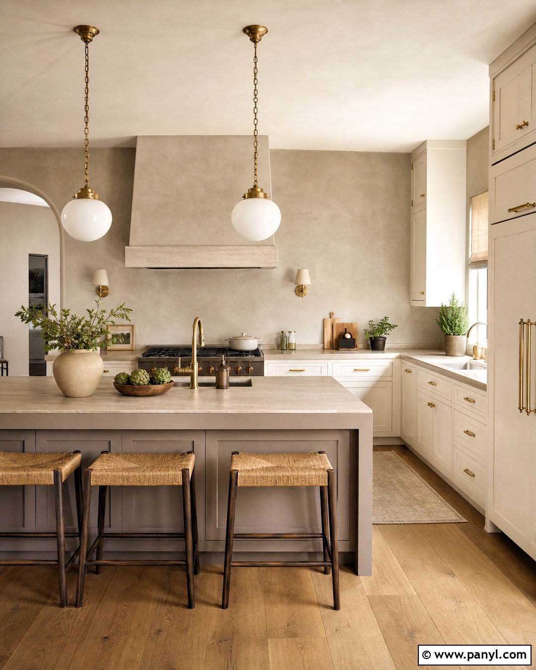 Warm Grey Lime Wash Kitchen - 20 grey lime wash ideas