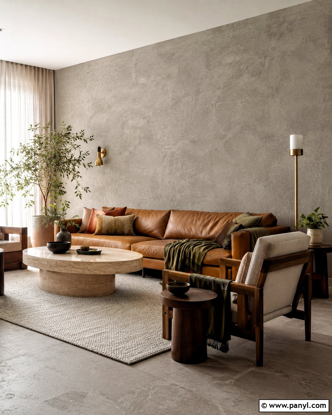 Warm Grey Limewash Living Room - 40 Grey Limewash Walls