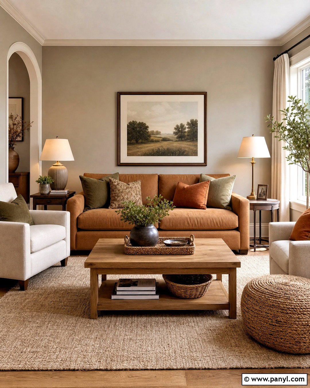 Warm Grey Living Room - 20 grey interior paint ideas