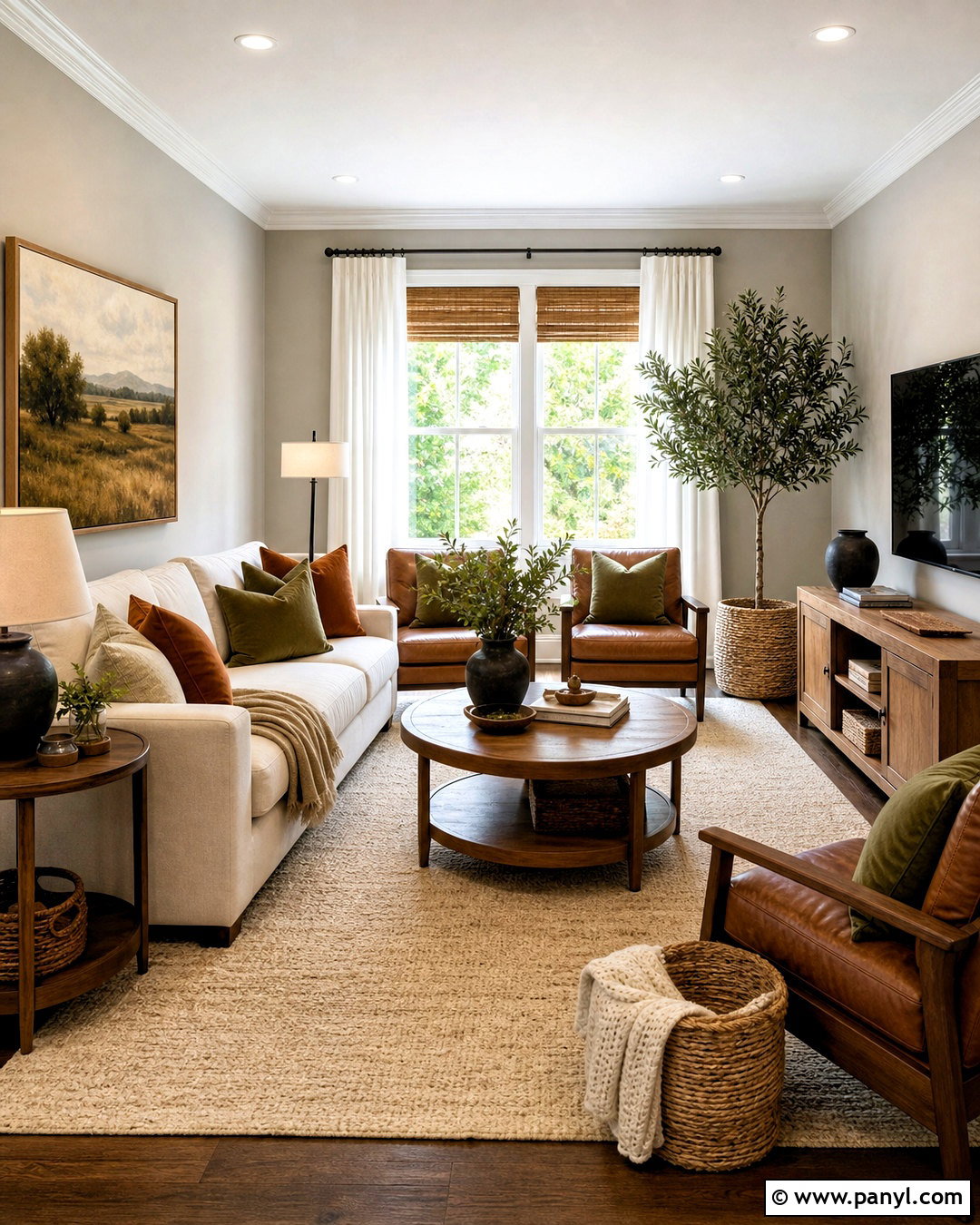 Warm Grey Living Room With Cream Sofa - 20 warm grey walls