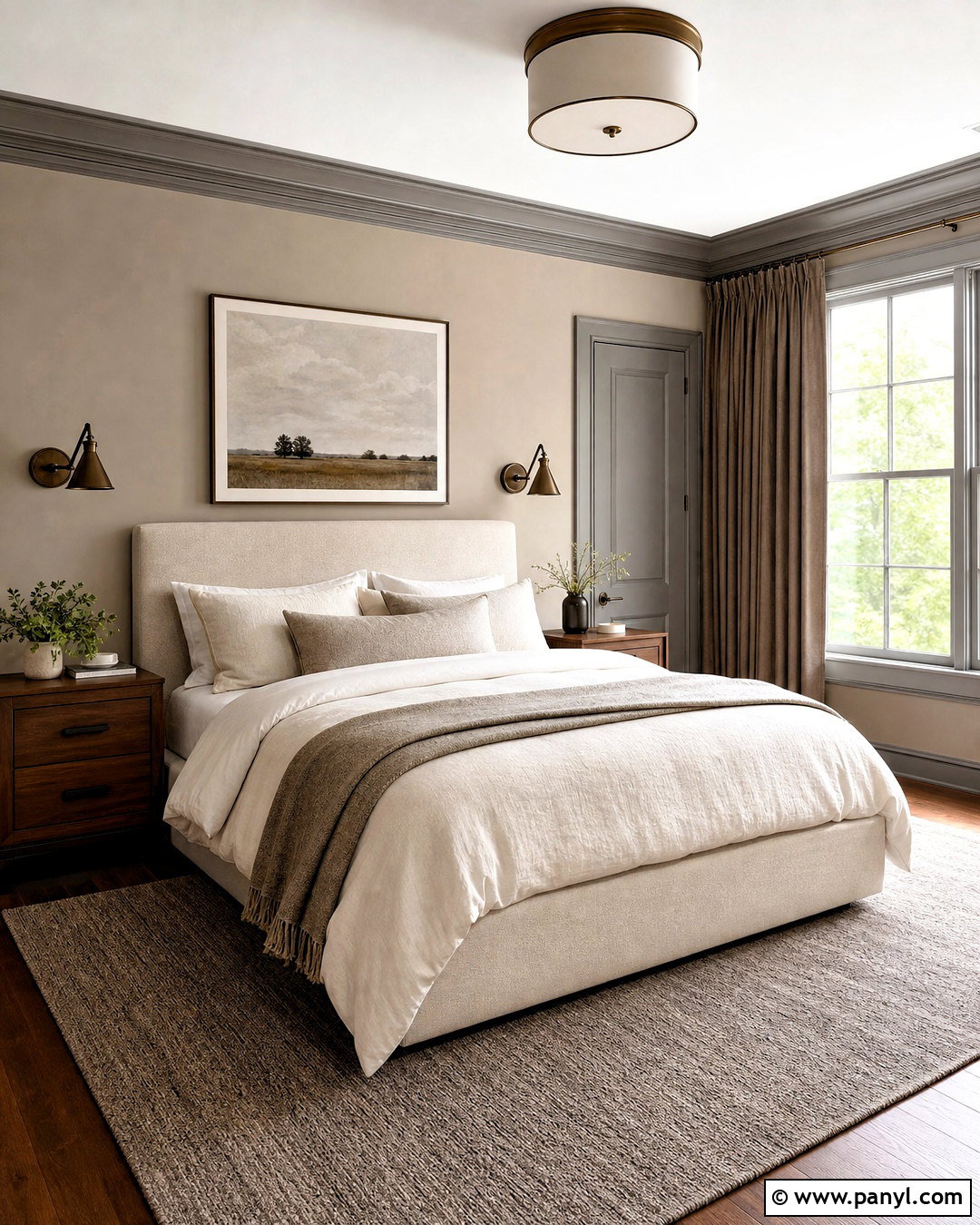 Warm Grey Trim With Taupe Walls - 20 grey trim interior ideas