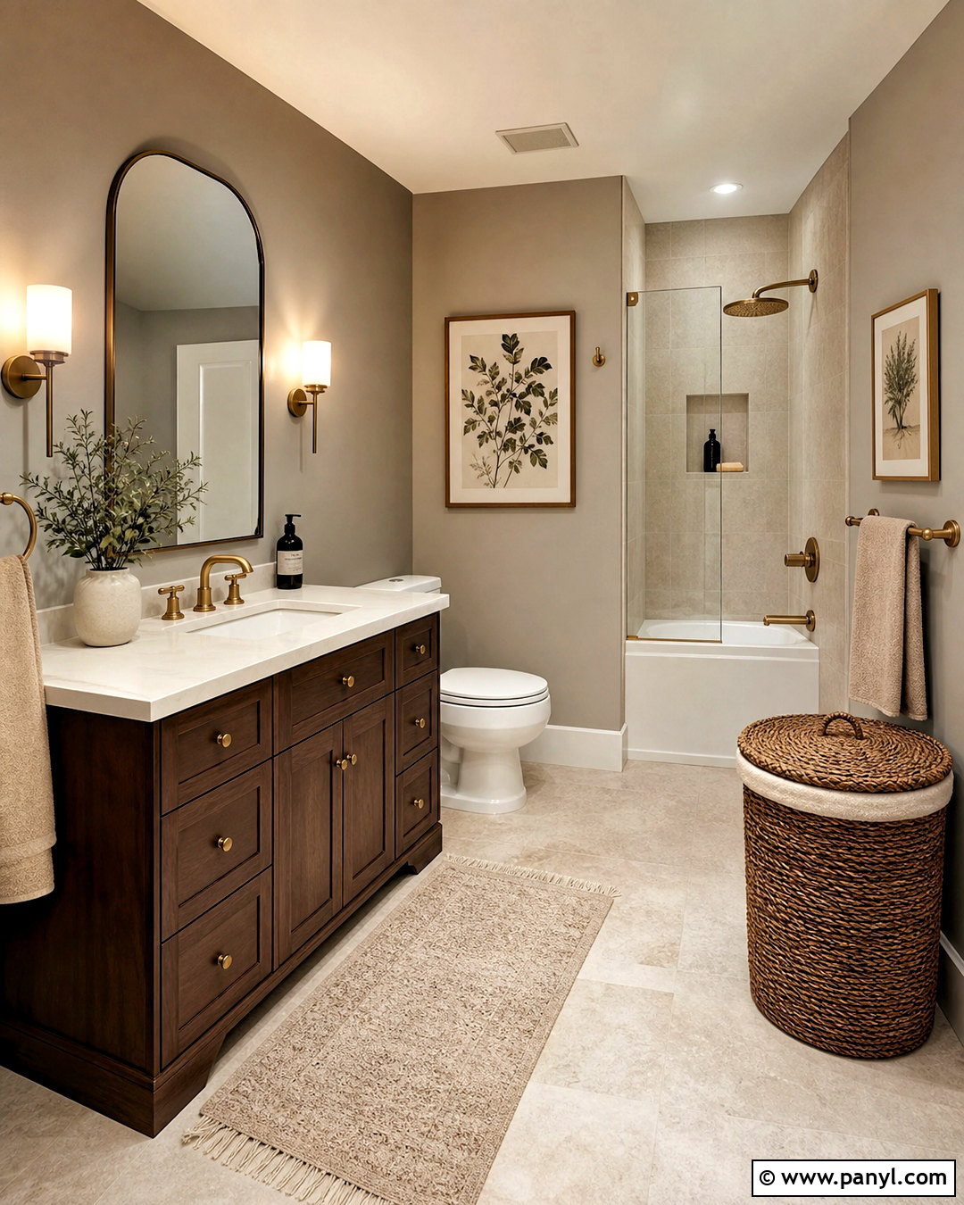 Warm Grey Wall Bathroom - 20 grey wall bathroom ideas