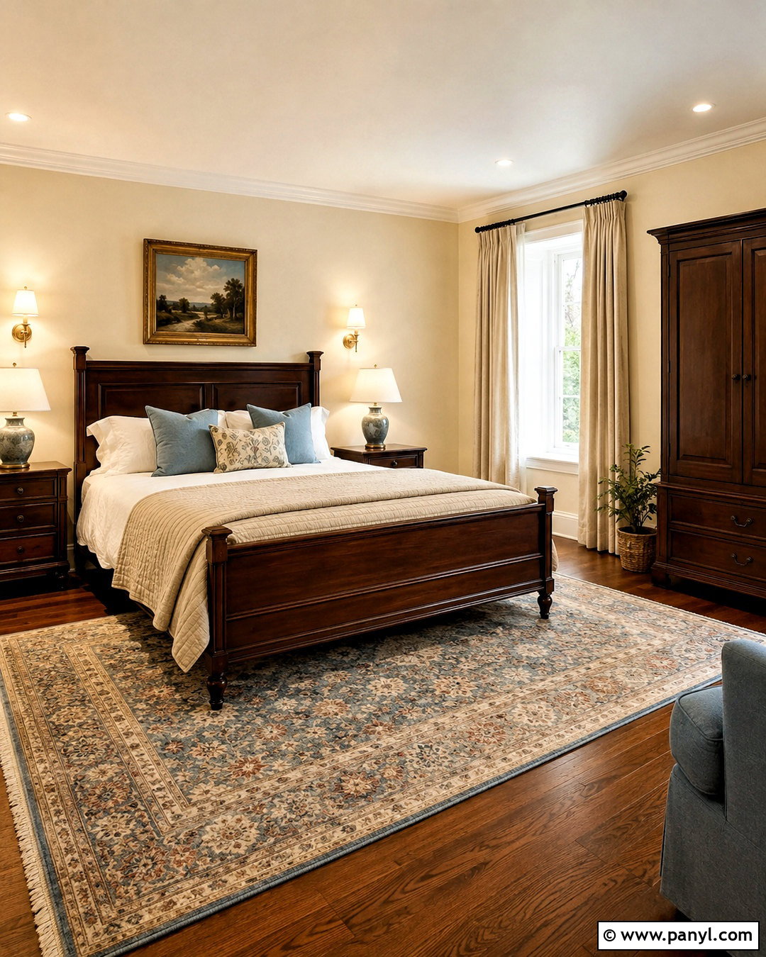 Warm Ivory Walls With Dark Wood - 20 Wall Colors That Go Well With Dark Wood Ideas