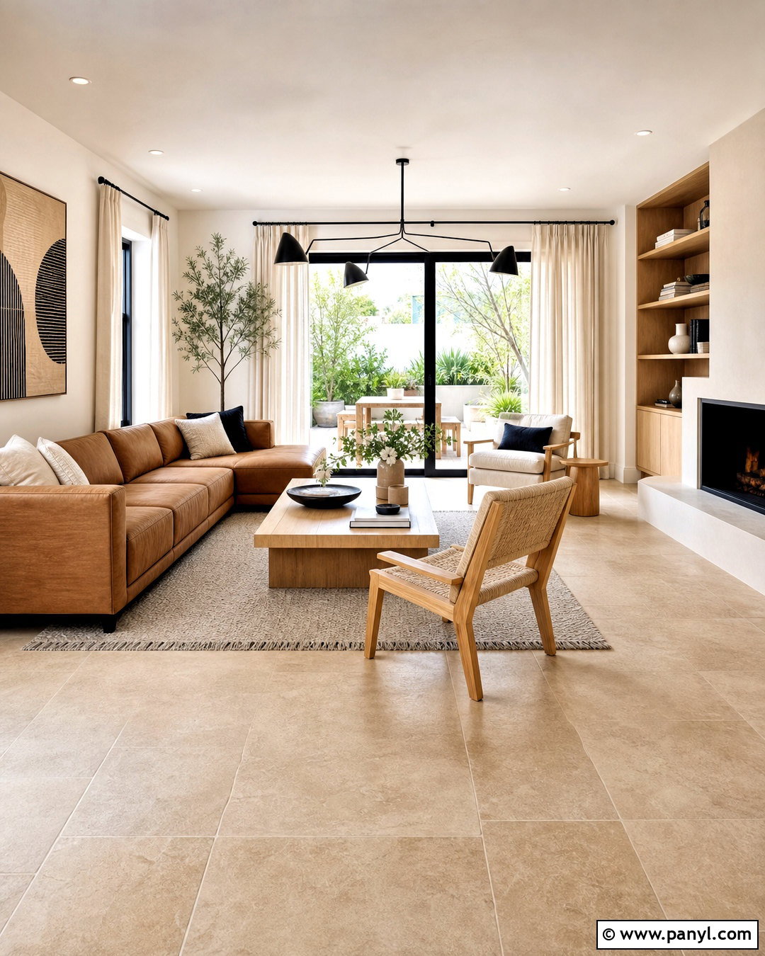 Warm Limestone Floor Tile - 20 home floor tiles design ideas