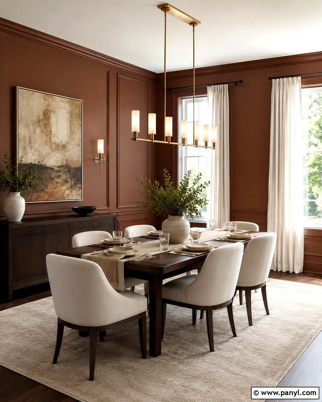 Warm Mahogany Wall Color - 20 Interesting Wall Colors