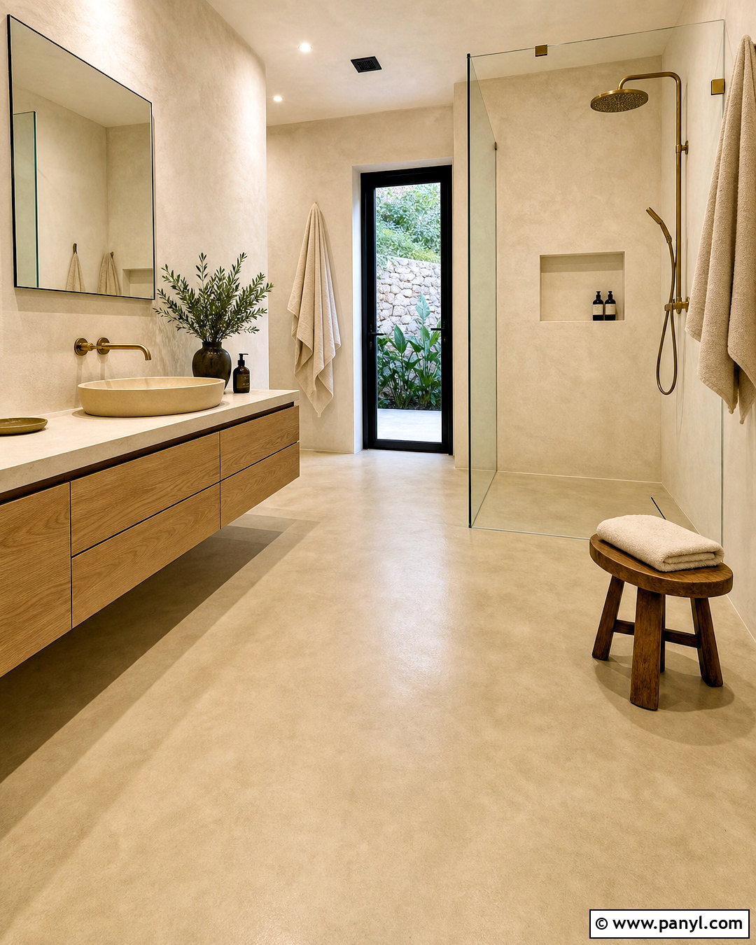 Warm Microcement Flooring - 20 flooring ideas