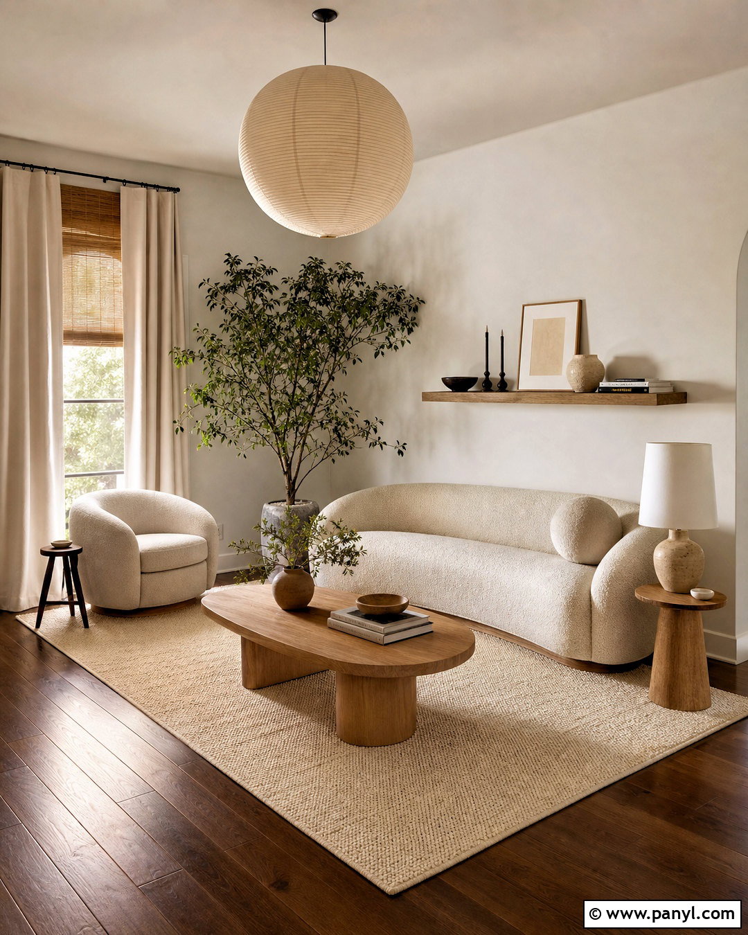 Warm Minimalist Room With Dark Wood Floors - 20 dark wood floors white walls