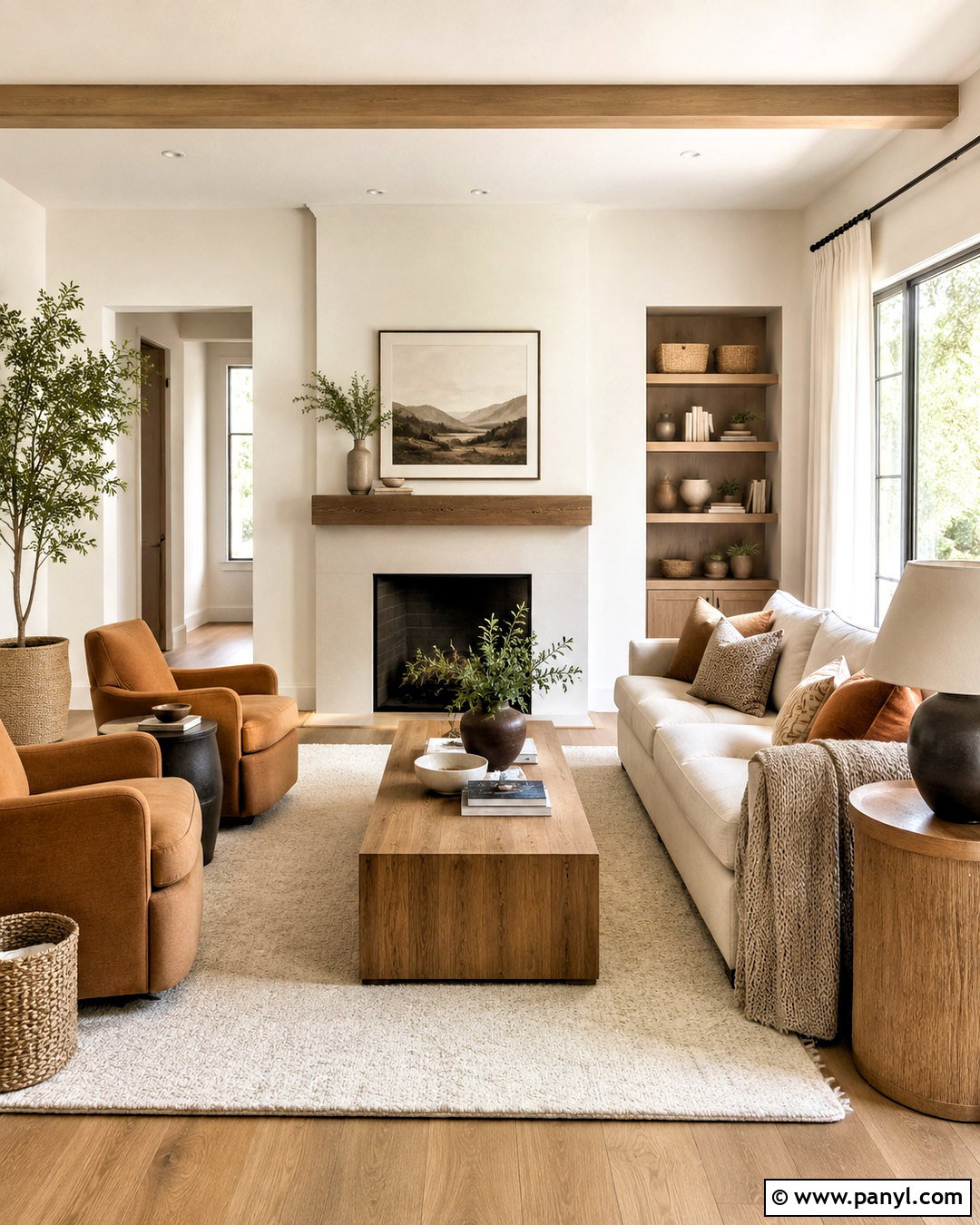 Warm Neutral Living Room - 20 cozy living room design ideas