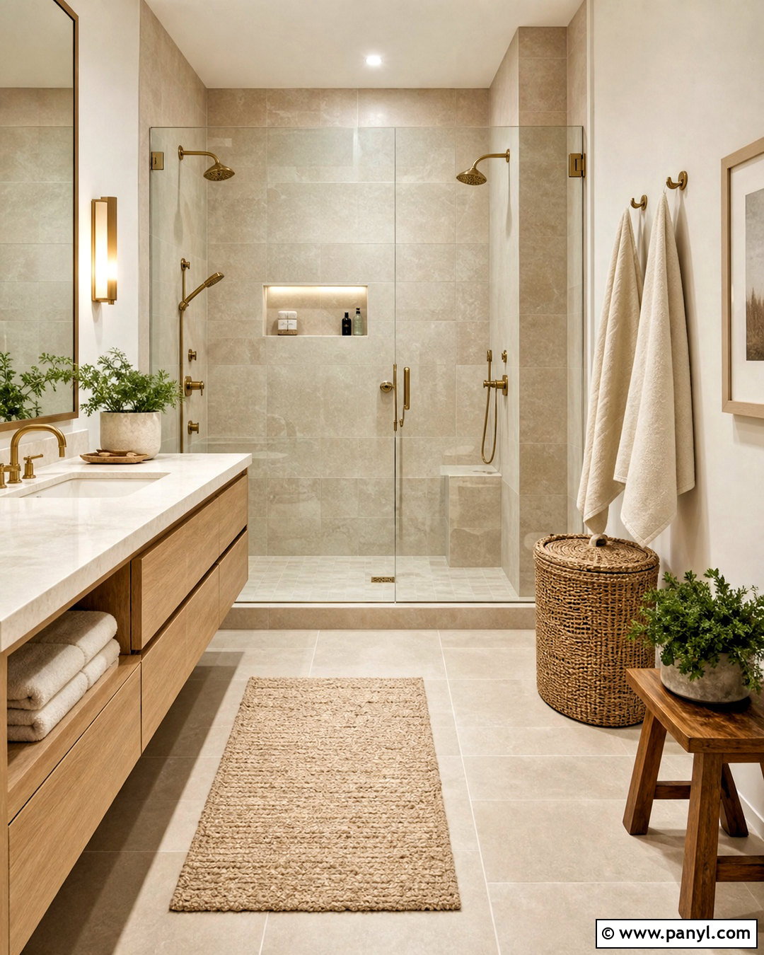 Warm Neutral Spa Bathroom - 20 bathroom design ideas