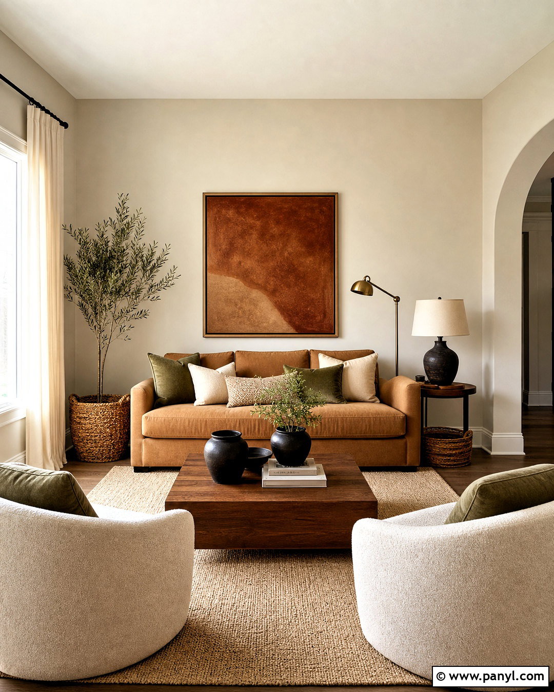 Warm Off-White Living Room Paint Color - 20 cozy living room paint colors