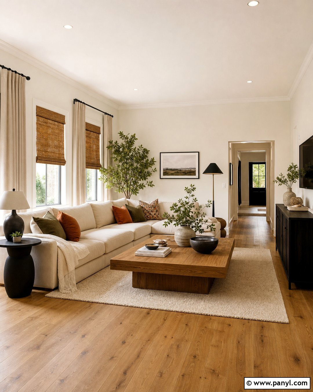 Warm Off White Walls With Natural Oak - 35 off white wall color ideas