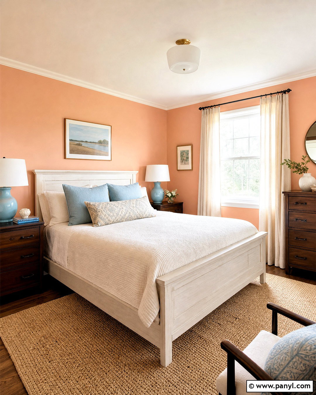 Warm Peach Wall Paint - 20 wall painting colour ideas