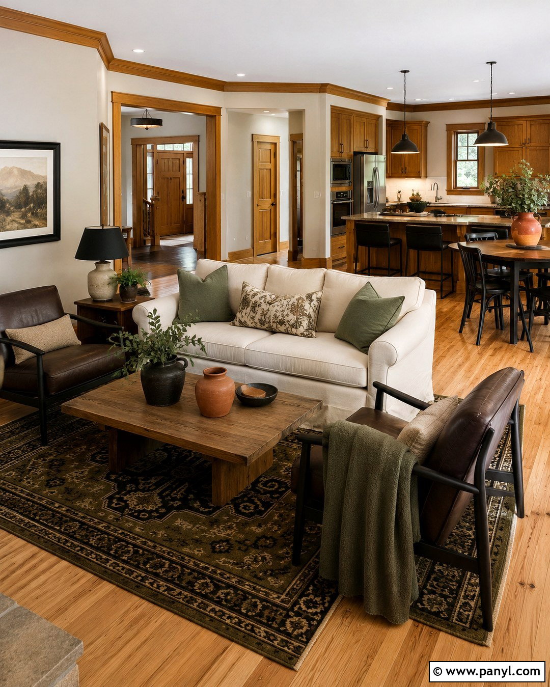 Warm Putty Walls With Oak Trim - 20 Paint Color With Oak Trim Ideas