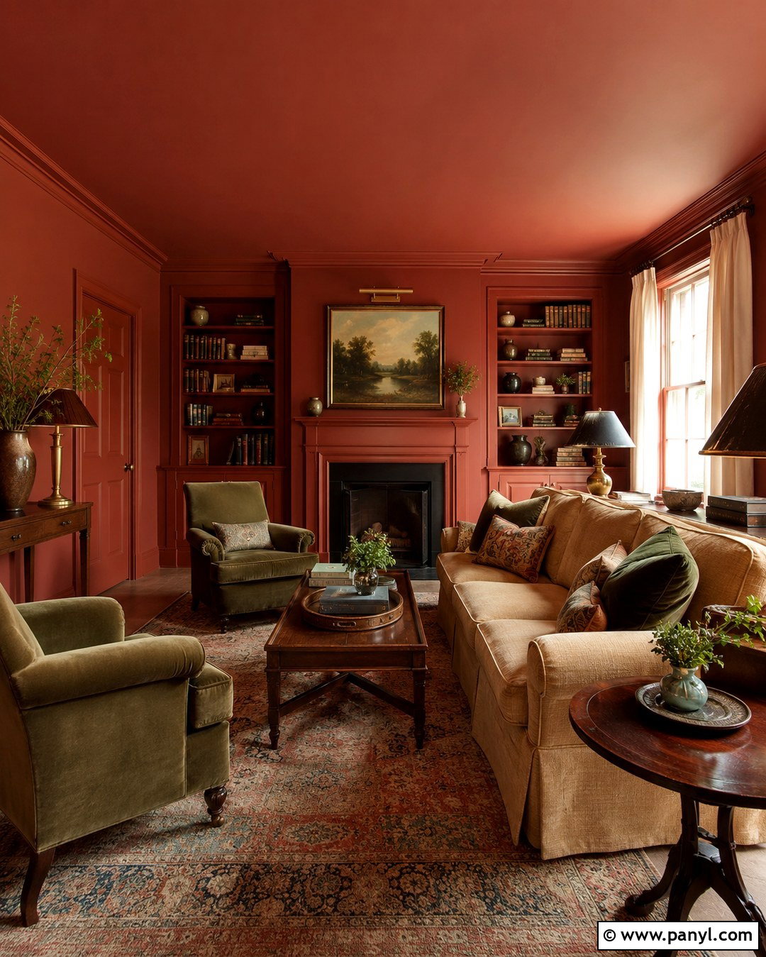 Warm Red All Over Wall Color - 20 All Over Wall Color Ideas