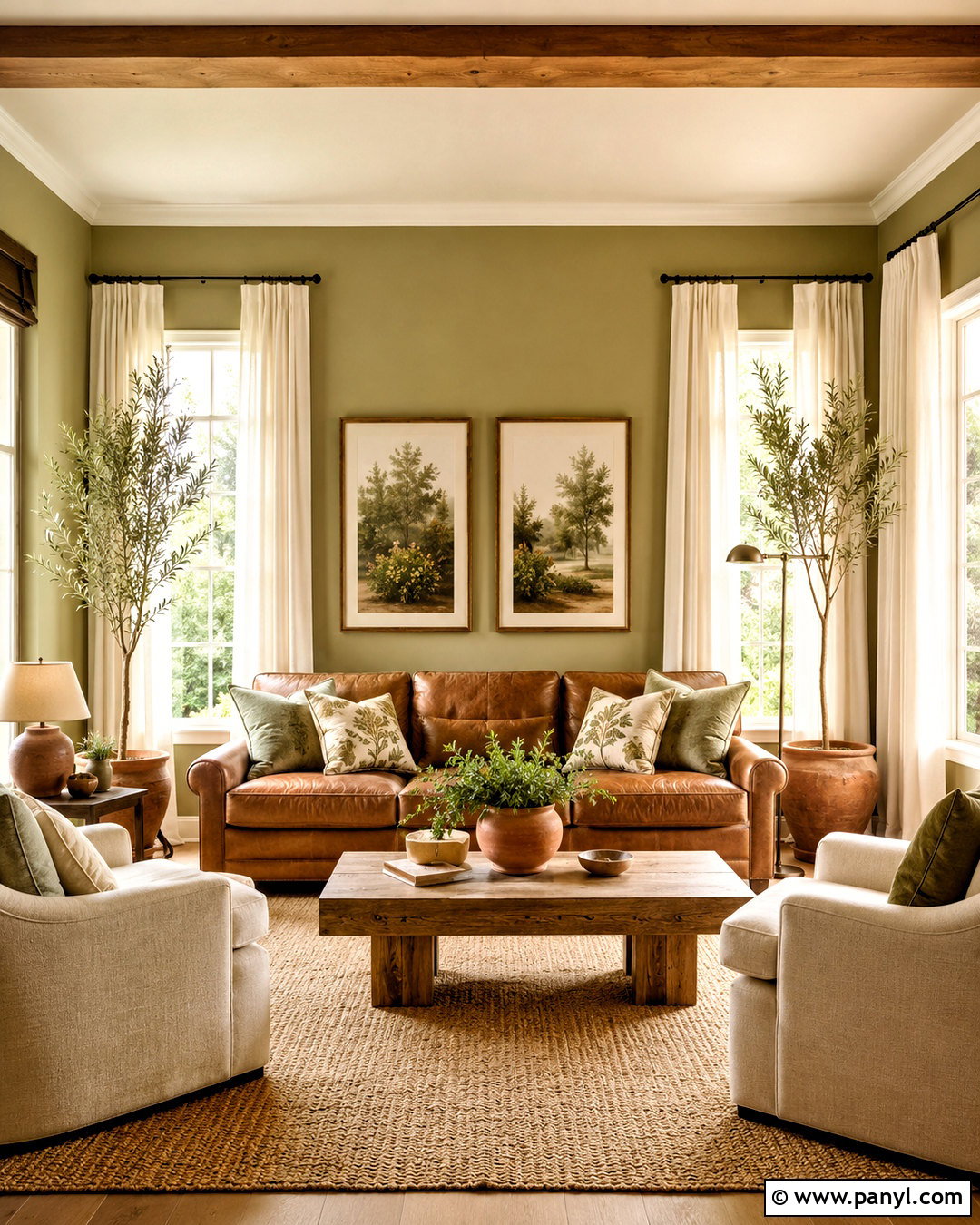 Warm Sage And Tan Living Room - 20 cozy living room warm colors