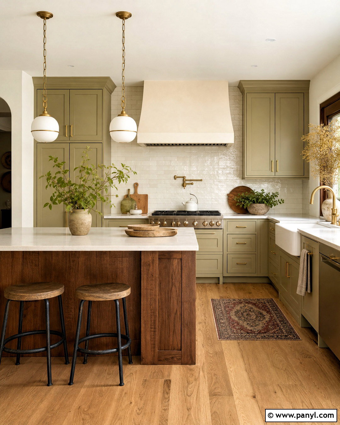 Warm Sage Green Kitchen Cabinets - 20 soft green paint color ideas