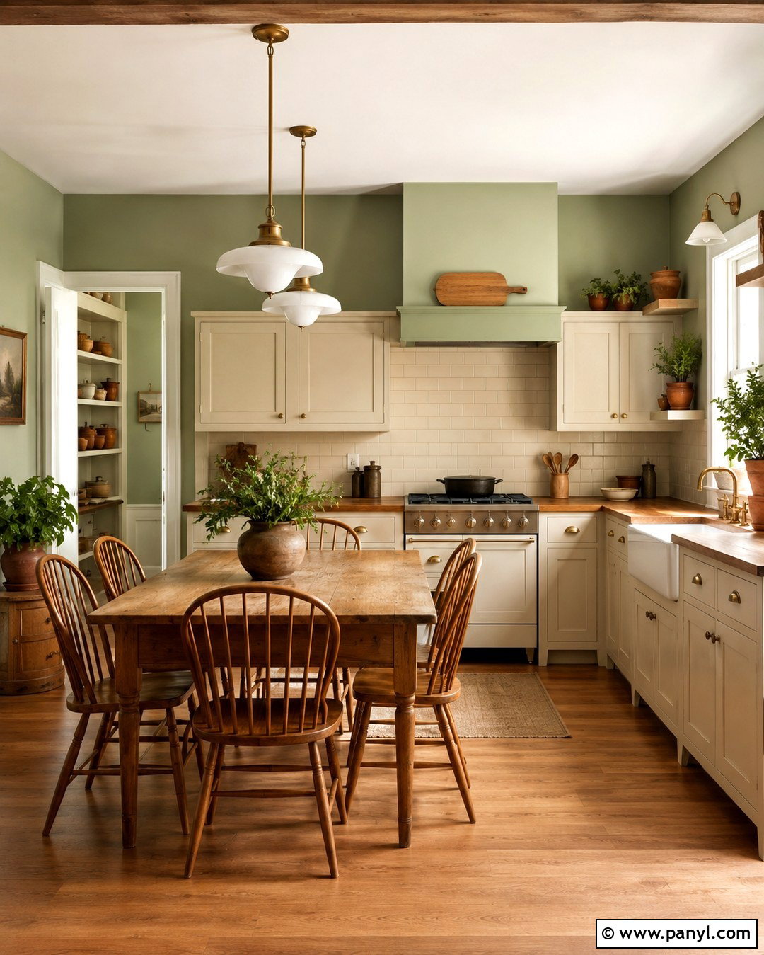 Warm Sage Green Kitchen Walls - 20 Best Green Color For Kitchen Walls