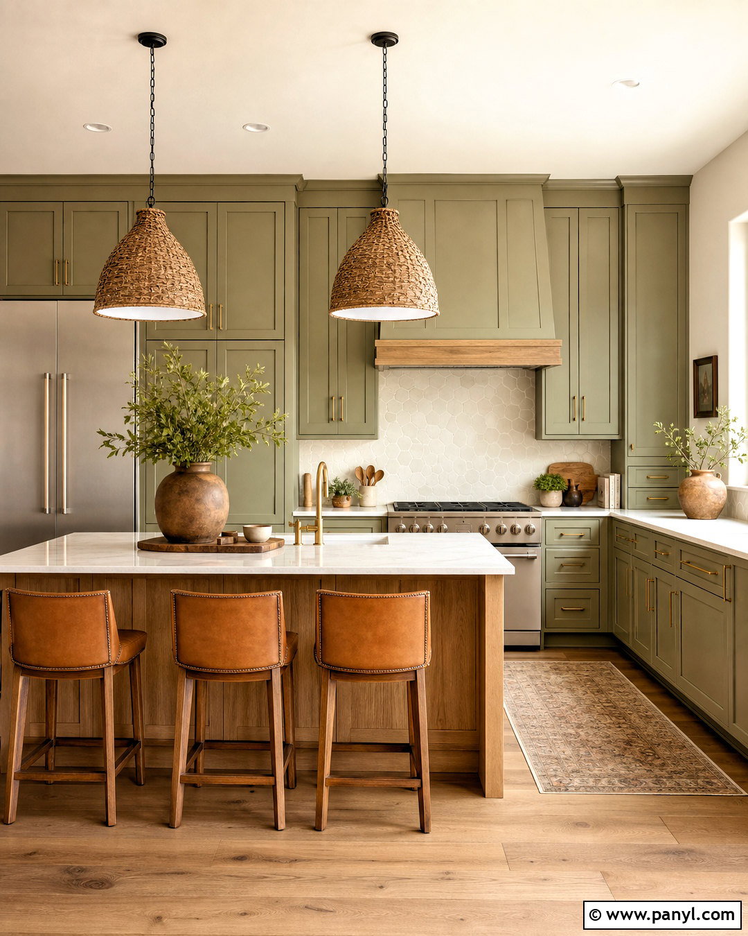 Warm Sage Green Kitchen - 20 warm kitchen colors