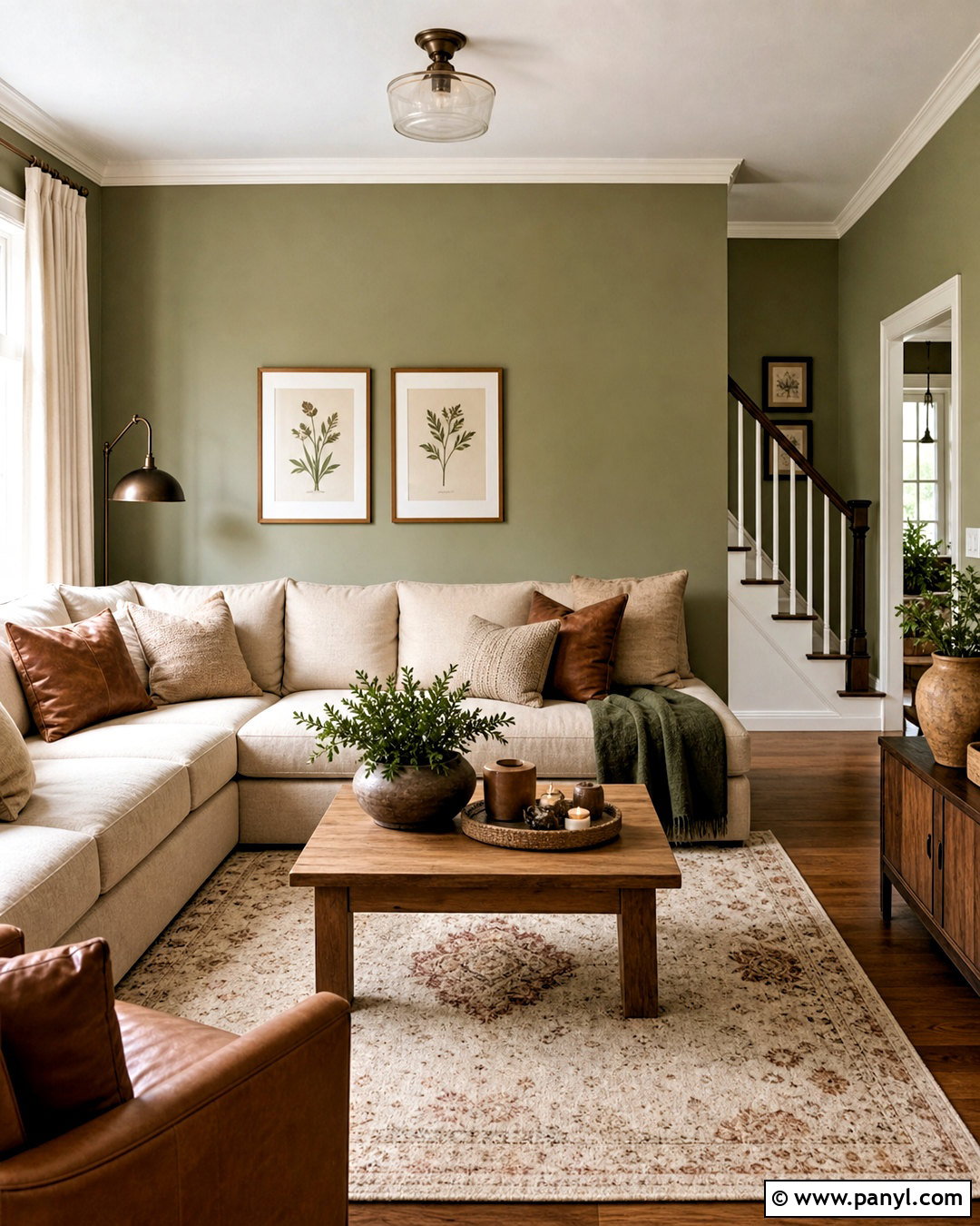 Warm Sage Green Living Room Paint Color - 20 cozy living room paint colors