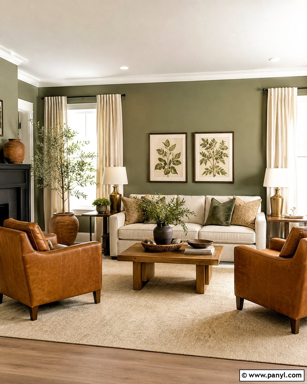 Warm Sage Green Living Room Walls - 20 Warm Green Wall Color Ideas