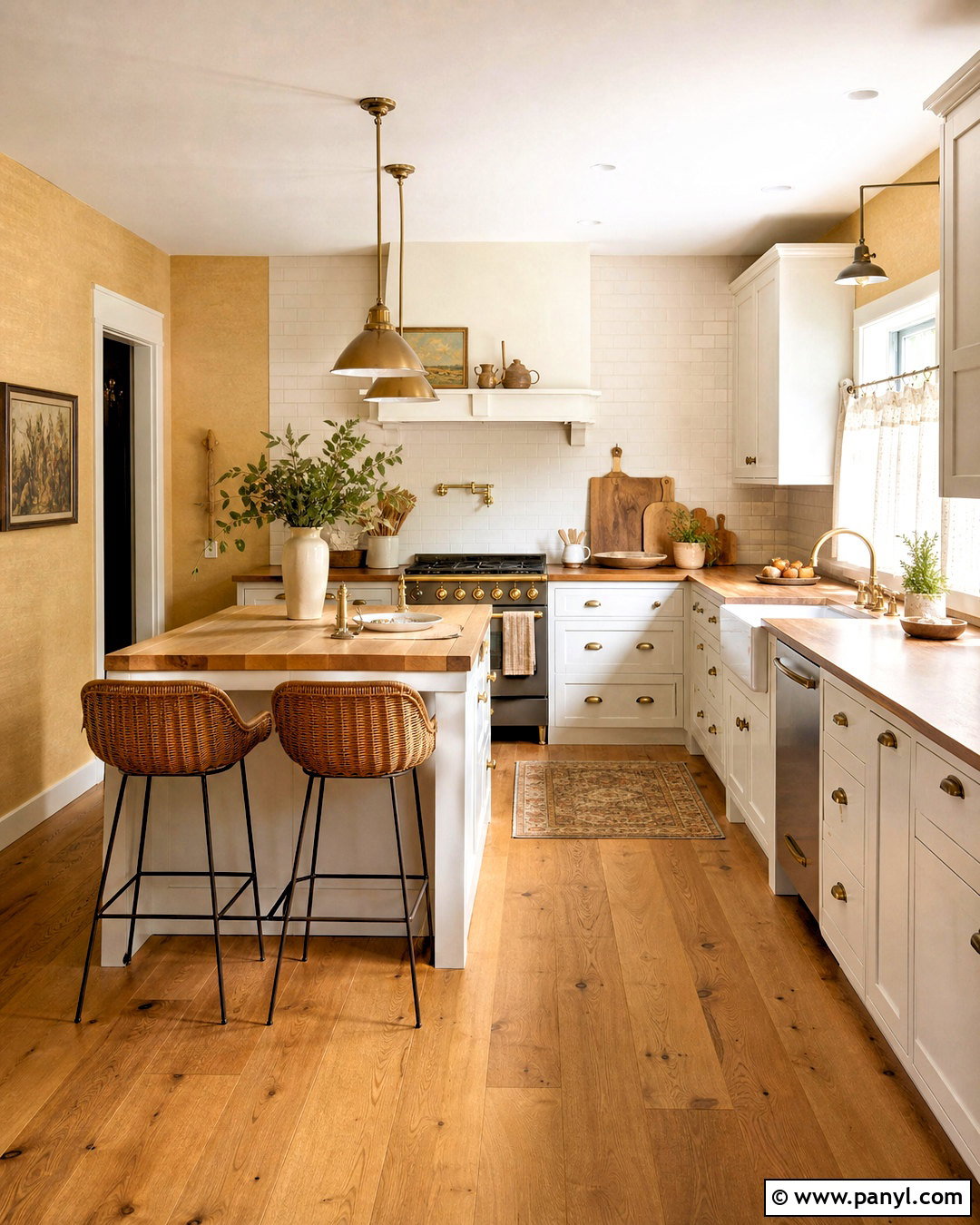 Warm Straw Yellow Paint Kitchen - 20 yellow paint colors