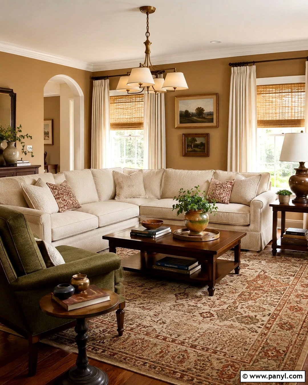 Warm Tan Walls With Creamy White Trim - 20 Tan Walls With White Trim Ideas
