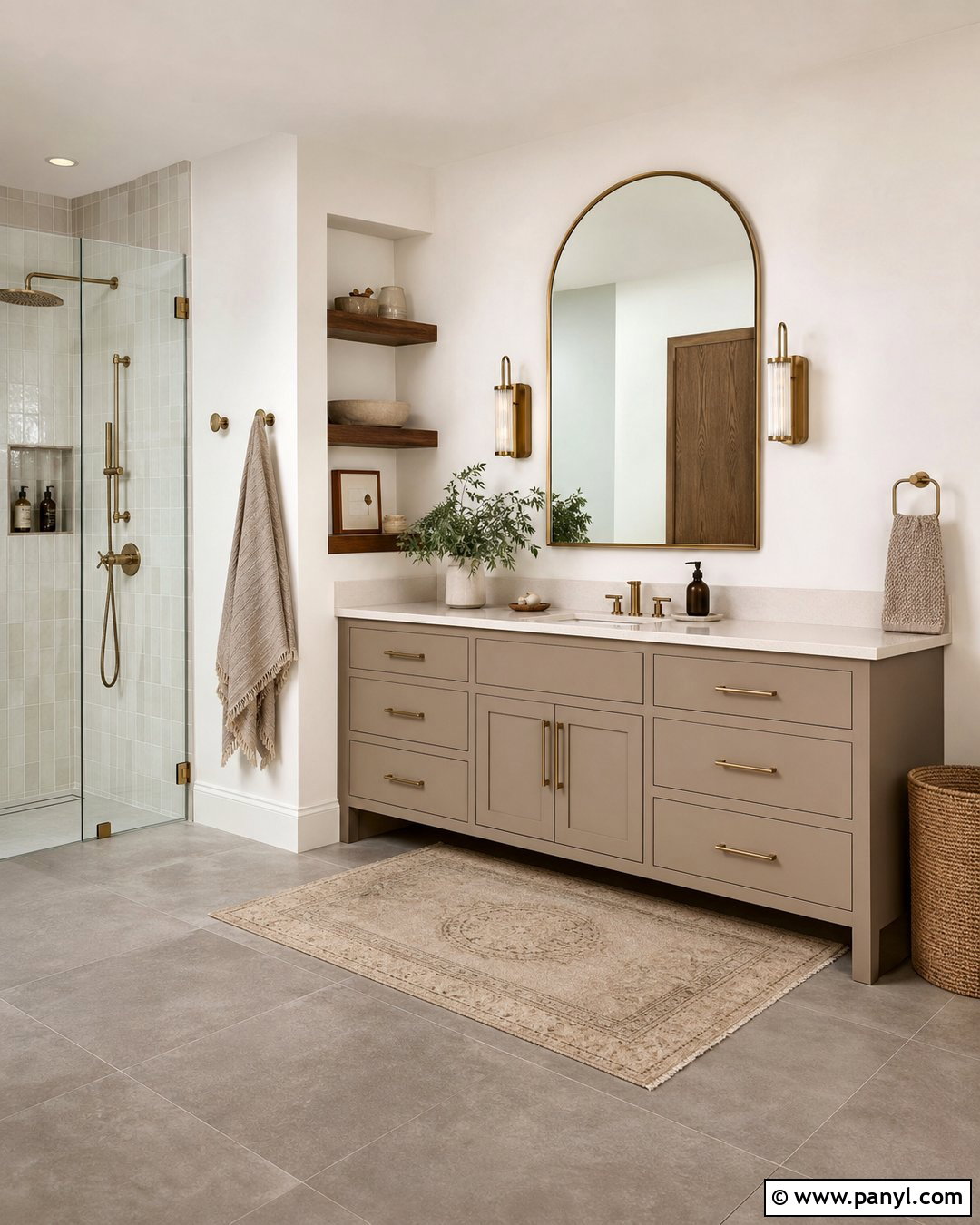 Warm Taupe Bathroom Vanity - 35 painted bathroom vanity colors