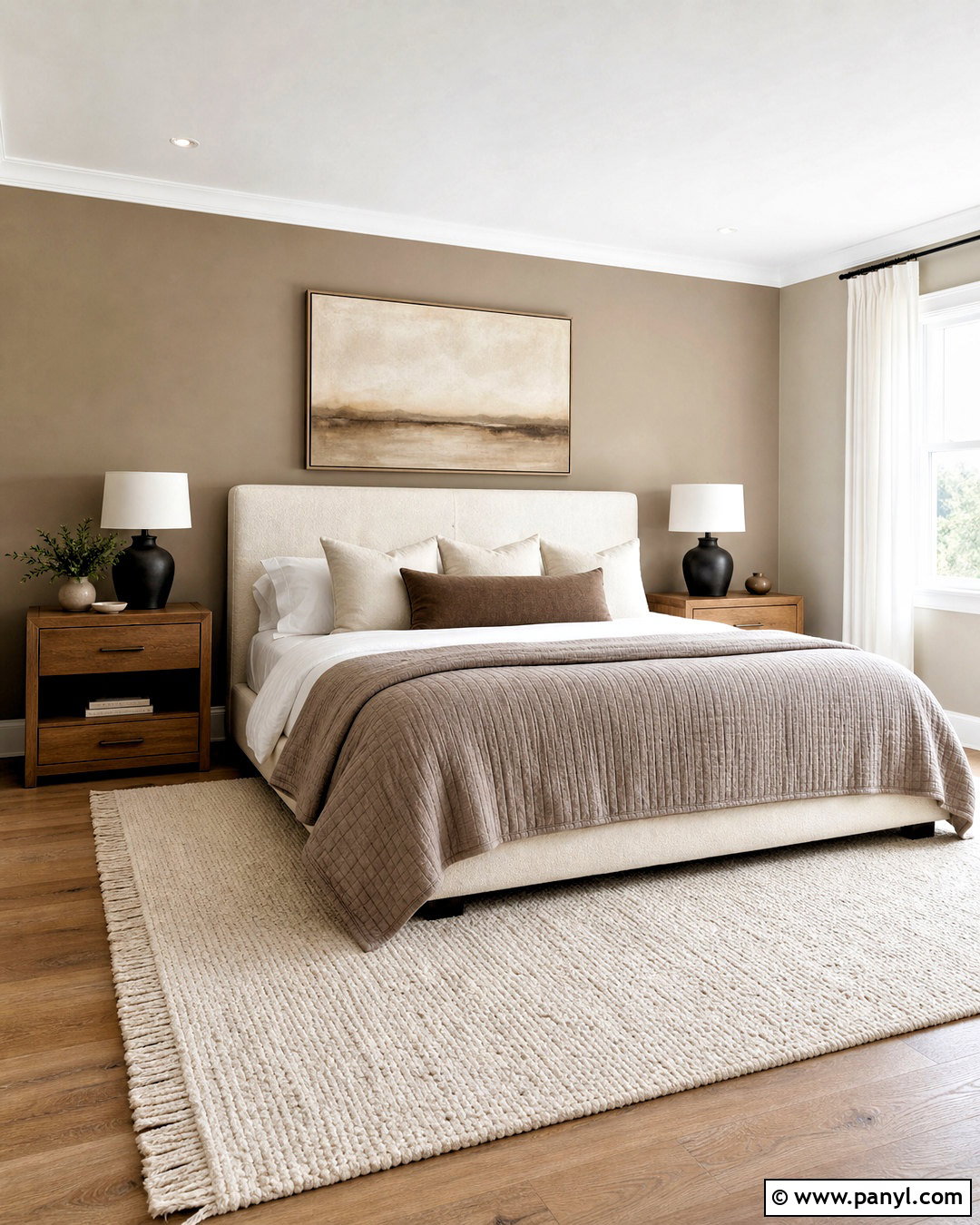 Warm Taupe Bedroom Accent Wall - 20 bedroom accent wall ideas paint colors